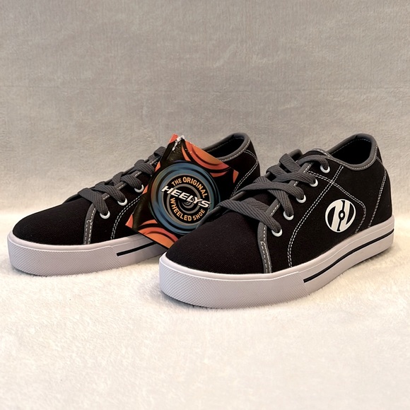 Heelys Black Canvas Roller Skate Sneaker Shoes - Picture 7 of 11